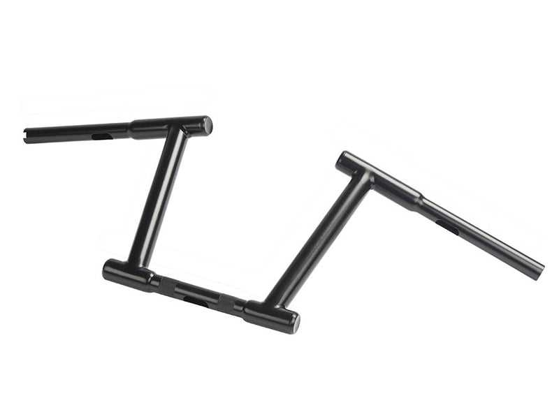 10" Z-Bar Racing Handlebar with Indents Black