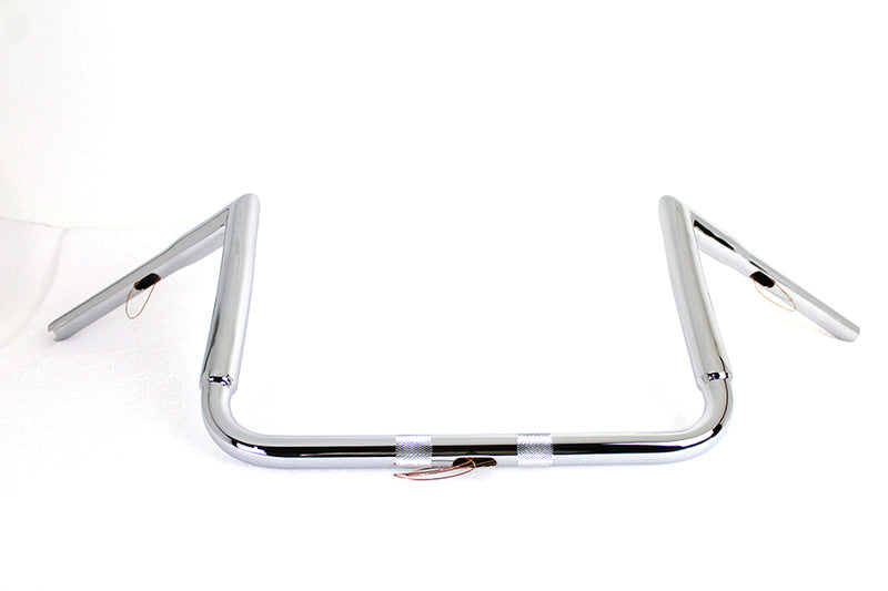 12" Chrome ChiZeled Z-Bar Handlebar without Indents