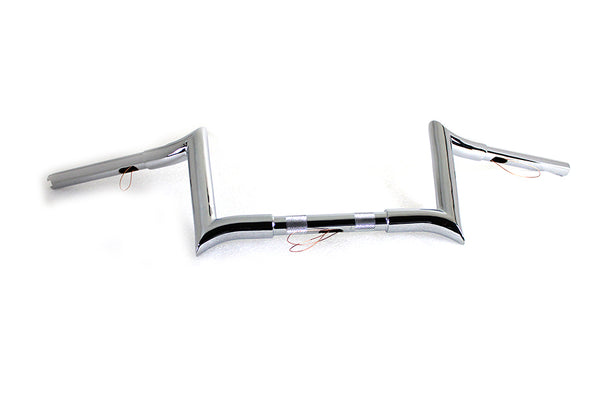 8" Chrome Z-Bar Handlebar with Indents