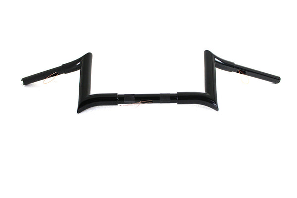 8" Black Z-Bar Handlebar with Indents