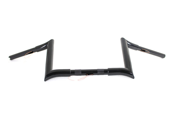 10" Black Z-Bar Handlebar with Indents