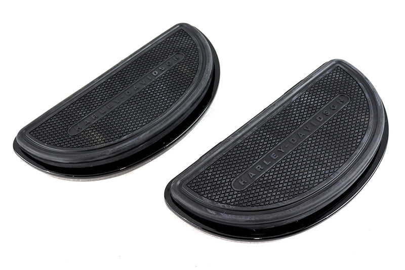 Gloss Black Passenger Half Moon Footboard Set