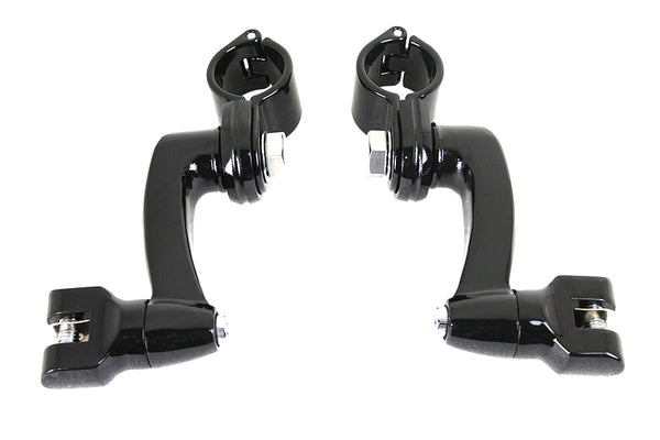 Highway Bar Footpeg Mount Set Black