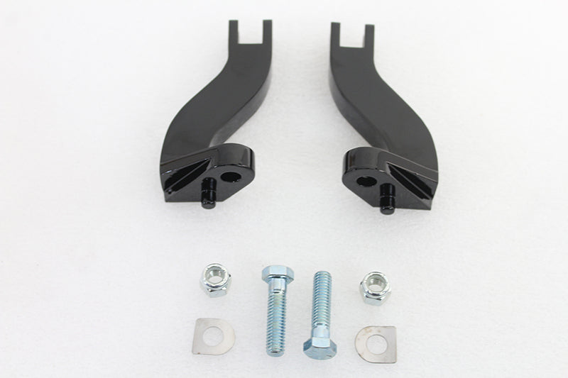 Footpeg Mount Bracket Set Passenger Black