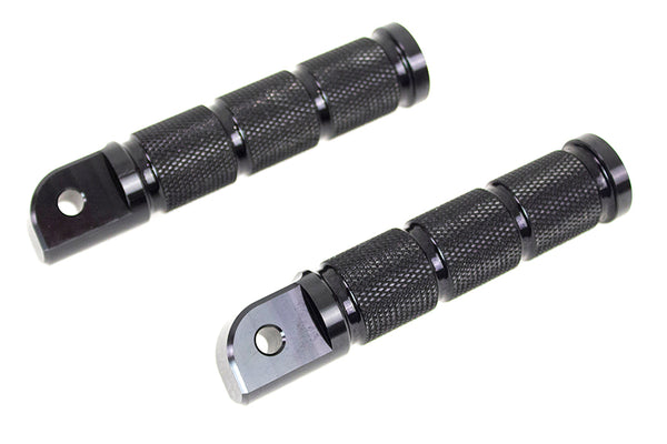 Black Retro Passenger Footpeg Set