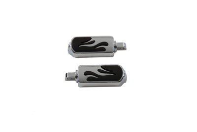 Chrome Flame Style Footpeg Set