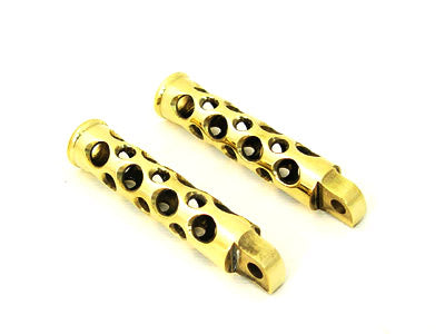 Swiss Cheese Style Footpeg Set Brass