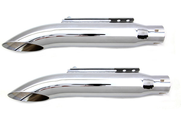 16" Turn Out Muffler Set Chrome