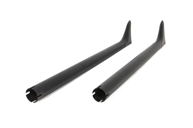 36" Straight Fishtail Exhaust Extension Set Black