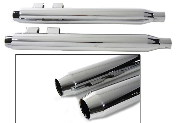 Muffler Set With Chrome Short Tapered End Tips