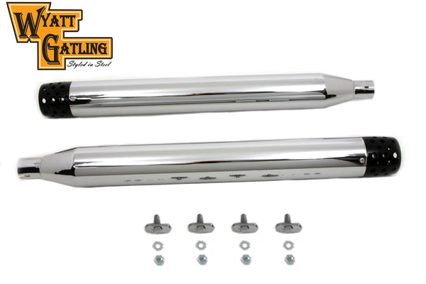 Wyatt Gatling Muffler Set with Black Shooter Style End Tips