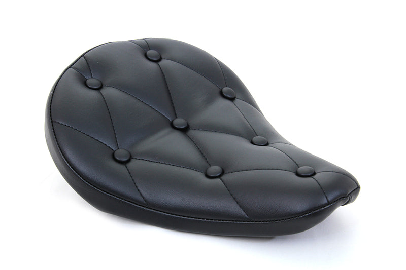 Black Vinyl Solo Seat with Buttons