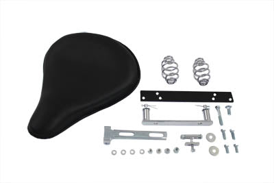 Black Leather Solo Seat and Mount Kit