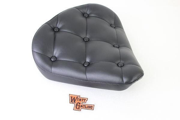 Black Vinyl Solo Seat with Buttons