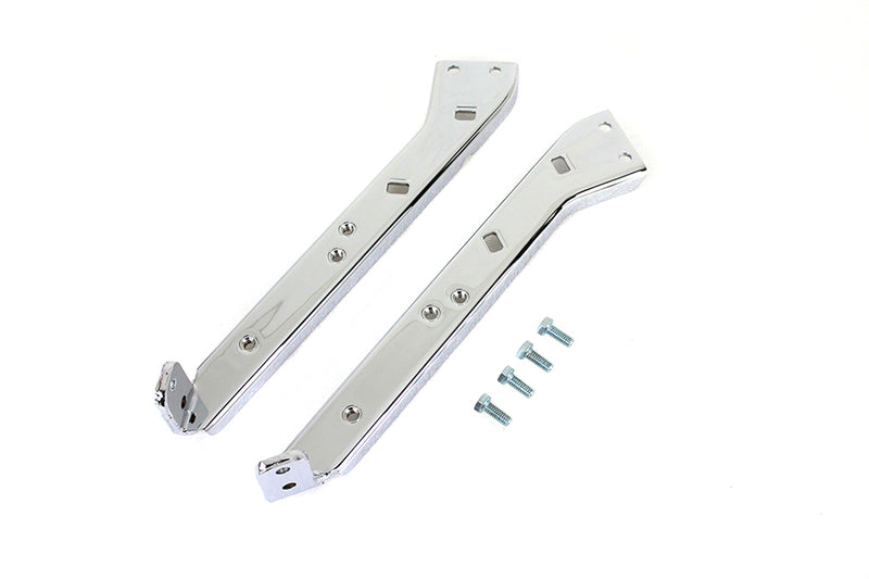 Chrome Saddlebag Guard Kit Reinforced Brackets